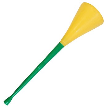 Brindes Promcionais - Vuvuzela Personalizada  Verde e Amarela 
